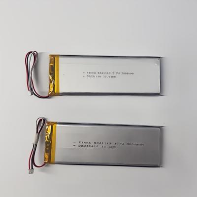 China 3.7V 5441113 Bateria de polímeros de iões de lítio 3000mah para dispositivos portáteis com fácil formação de filme à venda