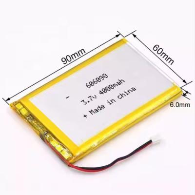 China Bateria recarregável de 3,7 V 606090 Li Polymer 4000mAh para eletrônicos de consumo à venda