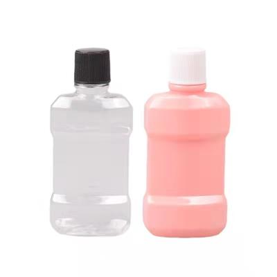 China Personal Care 250ml Empty Plastic Mouthwash Bottle Pet Mouthwash Bottle Food Grade Transparent Plastic Mouthwash Bottle for sale