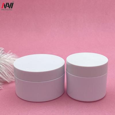 China Custom Cosmetic Cream Jars 50g 70g 100g Round Hand Cream Jars 50g 70g 100g Skin Care Factory Price Big Packing Cream Jars Cosmetic Pet Plastic Jar for sale