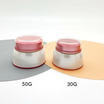 China Plastic Cream Jar 10g 20g 30g 50g Acrylic&AS Cream Jar Packaging Skin Care Container Empty Biodegradable Cream Jar Cream Jar For Skin Care Packaging for sale