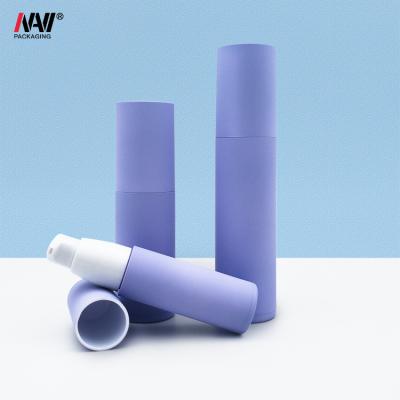 China Custom Touch Paint 15ml 35ml 50ml Cosmetic Luxury Purple Refillable Vacuum Lotion Pump Plastic Spray Bottle Airless Bottle for sale