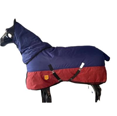 China In Running High Quality Winter Horse Blanket Waterproof Stable Blanket Blanket With Striped Cotton Inside H234 for sale