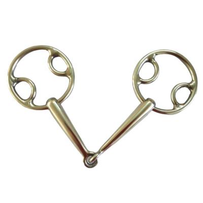 China Stainless Steel Equestrian Comfortable Loose Mouth Bit English Bradoon Horse Actions Aim Ring Snaffle Horse Bit English H192 for sale