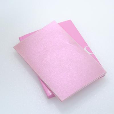 China Blush Tissue Paper Beauty Facial Oil Sponge Cloth Sheets Absorbing Private Label Oil Blotter for sale