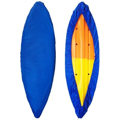 China 420D Polyester + PU Fabric High Density Universal Elastic Waterproof Kayak Cover Outdoor Canoe Cover Dust Storage Oxford Kayak Storage for sale