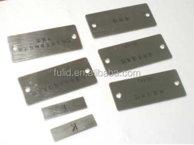 China Europe embossed small metal plates with hole 2pcs for sale