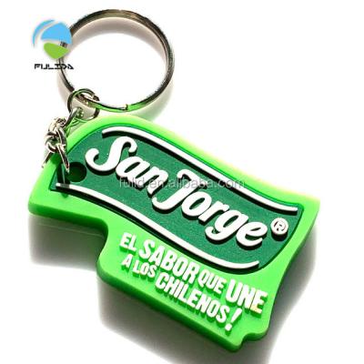 China Custom 3D PVC Name Key Chain 3D Rubber Key Chain 3D Rubber Keychain for sale