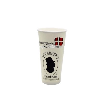 China Disposable 22oz Beverage Use Disposable Paper Cup / Coke Cold Drinking Cup for sale