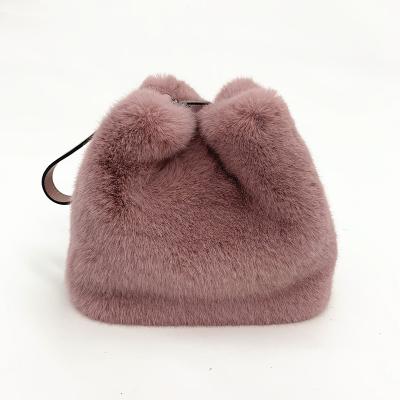 China Custom Made Eco-friendly Material Small Fashion Factory Fur Tote Bag Can Be Shoulder Faux Ladies Eco-friendly Material Bag for sale