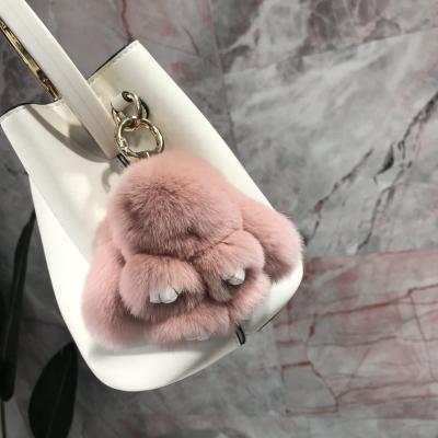 China Soft Hand Feeling Soft Hand Feeling Cute Rabbit Fur Shaped Key Chain Customized Yisheng 8-10cm Animal Key Soft Hand Feeling Chain Plastic Bag Decoration 7-15 Days 10 for sale