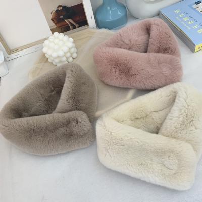 China Keep Warm Keep Warm Real Rabbit Fur Scarf Multicolor Fashion Keep Warm Winter Handmade Fur , Rabbit Fur 5-9cm*60cm Customized Decoration Garment for sale