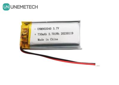 China UL1642 Certificados Bateria recarregável Lipo 902040 3.7V 730mAh para dispositivo móvel à venda