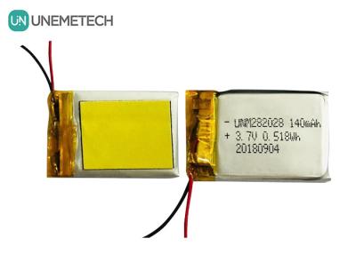 Chine Batterie Lipo à faible auto-décharge 282028 / 3.7V 140mAh Batterie au lithium polymère pour appareils portables à vendre