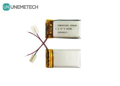 China 391629 Bateria recarregável de polímero de lítio 3.7V 160mAh Bateria Lipo para produtos inteligentes portáteis à venda