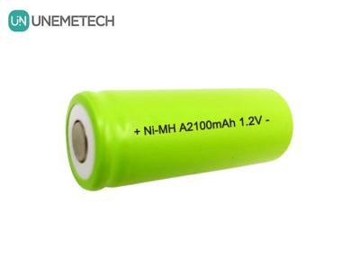 China NiMH A2100mAh Battery 1.2V A 2100mAh Rechargeable Battery For Flashlight CE Approved for sale