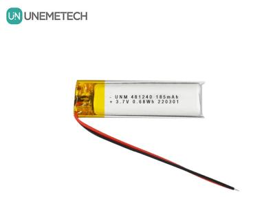 China 3.7V 185mAh 481240 Bateria de íon de lítio e polímero de lítio para DVRs de automóveis à venda