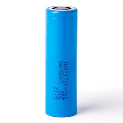 China Samsung 50E 21700 4900mAh 9,8A Batterie 3,6V Lithium-Ionen-Batteriezelle INR21700-50E zu verkaufen