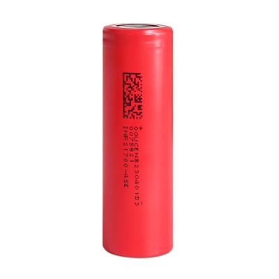 China 3C 4500mAh 21700 Cylindrical Lithium Ion Battery INR21700-45E For Electric Motor Car for sale