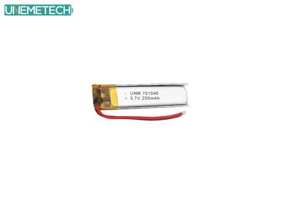 中国 Bluetooth Earphone Lipo Battery 701040 3.7 V 230mAh with CE and IEC62133 Approved 販売のため