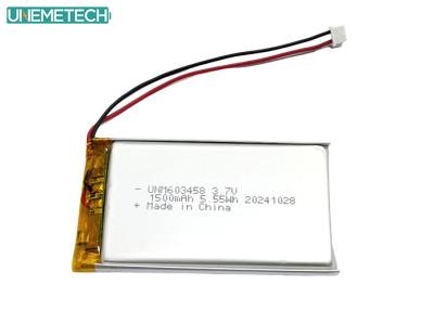 China Oplaadbare polymer lithium-ion batterij 603458 3.7V 1500mAh Lipo-batterij voor printer Te koop