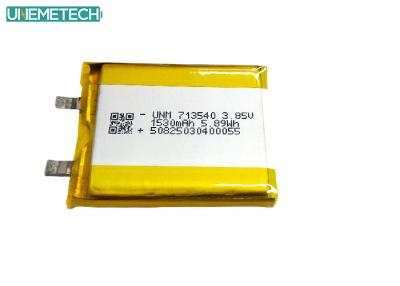 China 3.85V Bateria de polímero de lítio de alta tensão 1530mAh 713540 Para produto industrial à venda