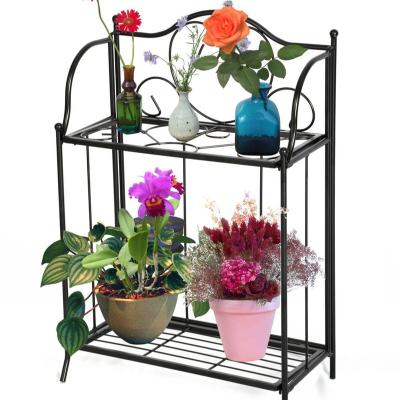 China Wholesale Supply Durable Iron Art Storage Flower Rack Metal Factory Material Rack for sale