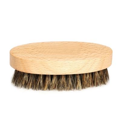 China Hot Sale Amazon Beard Brush Boar Hair Wood Oval Custom Beard Brush High Quality Beard Brush for sale