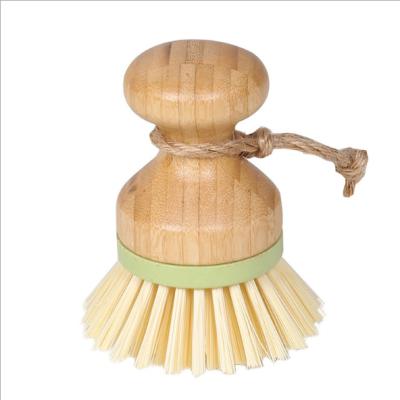 China Custom Wholesale High Quality Sustainable Logo Natural Environmental Kitchen Hanging Pot Bamboo Cleaning Brush For Home for sale