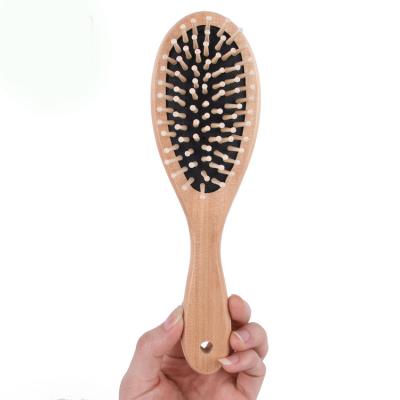 China Birch Wood Foldable Natural Hair Brush and 1 Detangler Paddle Wood Hair Brush for sale