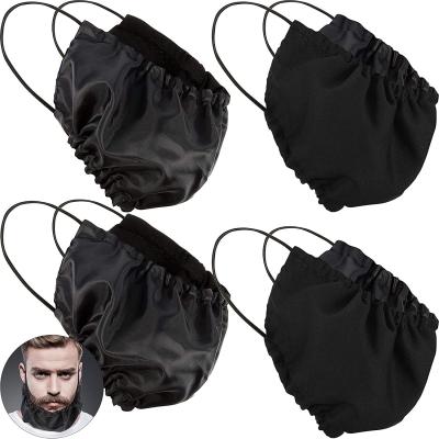 China High Quality Durable Hot Selling Black Amazon Double Layer Beard Cover Beard Guard Beard Apron For Men for sale