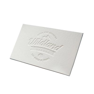 China paper & Luxury Custom Cardboard Letterpress Printing Printed Cotton Paper Business Card for sale