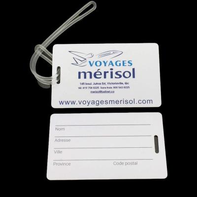 China Durable Custom Logo Printing Personalized PVC Plastic Travel Luggage Tag for sale