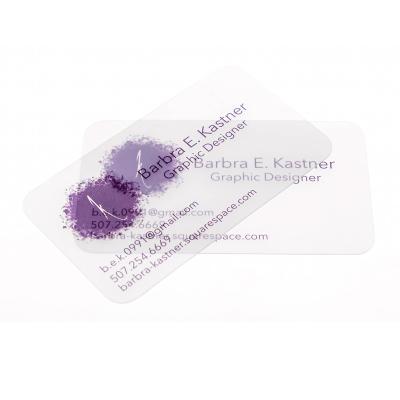 China Custom Card 8.5*5.4cm PVC Cards Waterproof Clear Printing Plastic Transparent Business Card for sale