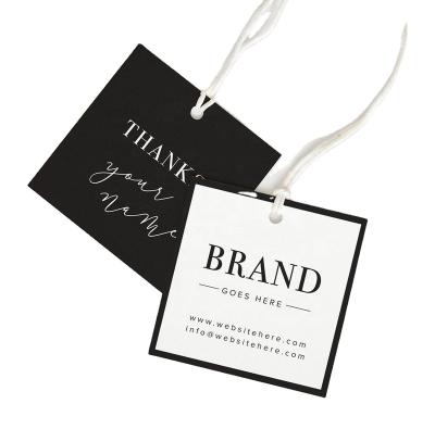 China Matt Lamination Customized Paper Label Viable Luxury Hang Tag Clothing Tag for sale