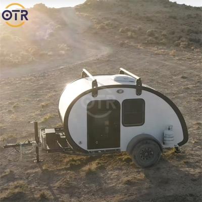 China Christmas Light Sale Off Road Teardrop Camper Trailer With Toilet And Air Conditioner for sale