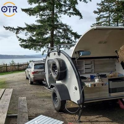 China Price Hactory Tear Drop Door Mini Travel Lightweight Camping Camper Offroad Trailers for sale