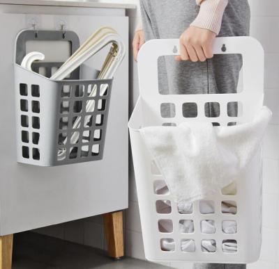 China K70 Handles Laundry Basket Wall Hang Clothes Storage Bag Toys Organizer Home Sundries Storage Barrel for sale