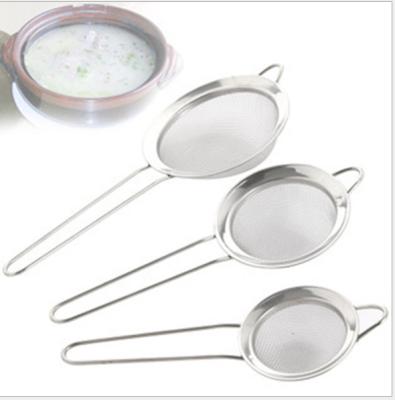 China Z309 Sustainable Kitchen Cooking Strainer Stainless Steel Fine Mesh Oil Strainer 3pcs Sets Kitchen Cooking Tool for sale