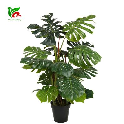 China Highly Simulation 1.2m Indoor Ornamental Artificial Monstera Decoration Plant for sale