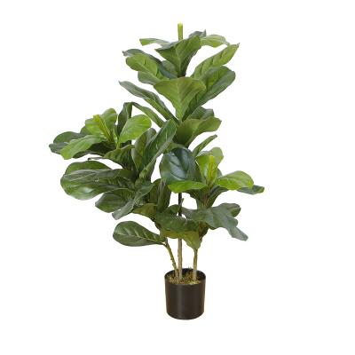 China Hot Sale 85cm Indor Style Ficus Lyrata Tree Fake Fiddle Leaf Fig Plant Litter Artificial Trees Perfect Housewarming Gift for sale