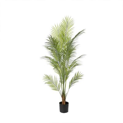 China 120cm Plastic Artificial Tropical Tree For Indoor Areca Palm For Decoration Housewarming Gift Artificial Plants for sale