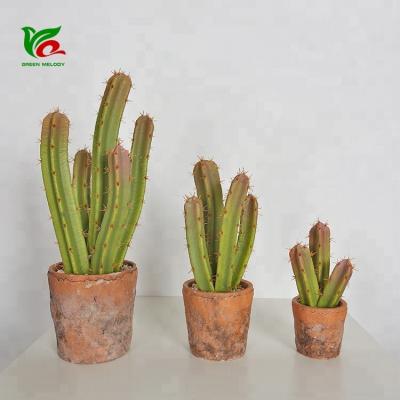 China Plants Indoor Artificial Cactus Good Quality 42cm Decoration Artificial Barrel Cactus For Sale for sale