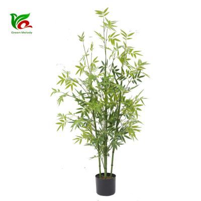 China Indoor Decoration Smooth Stem Mini Supply And Decorate Plant 1.3m Bamboo Artificial Bambusa Bamboo Tree for sale