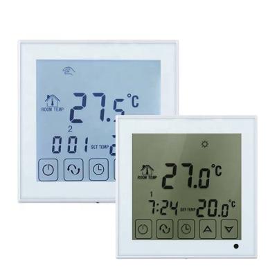 China Beok Floor Heating Thermostat Remote Sensor Heating Cable Room Seven Day Programming Warm Thermostat for sale