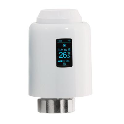 China 7 Day Programmable Energy Savings Radiator Wireless Thermostatic Control Valve Beaming Temperature Controller for sale