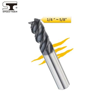 China ~HRC50 High-hardened IPVE Inch Steel Carbide End Mill For Imperial 4 Flutes Hardened Steel Stainless Steel Filed for sale