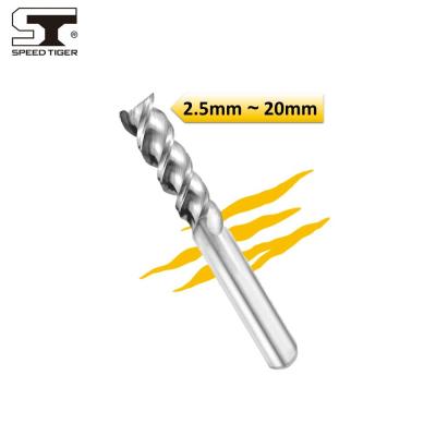 China Cutting AUE Aluminum Carbide End Mill For Aluminum CNC Milling 3 Flutes for sale