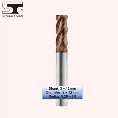 China ~55HRC Iron Radius CNC Router Corner Bit For Steel for sale