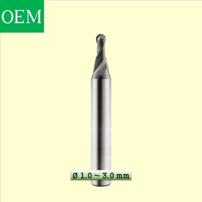 China 55HRC Iron Taper Ball Tungsten Carbide Milling Cutter For Finishing for sale